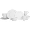 Everyday White by Fitz and Floyd Nevaeh Fluted 16 Piece