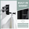 Angle Simple Swivel Towel Hook Matte Black, SUS 304 Stainless