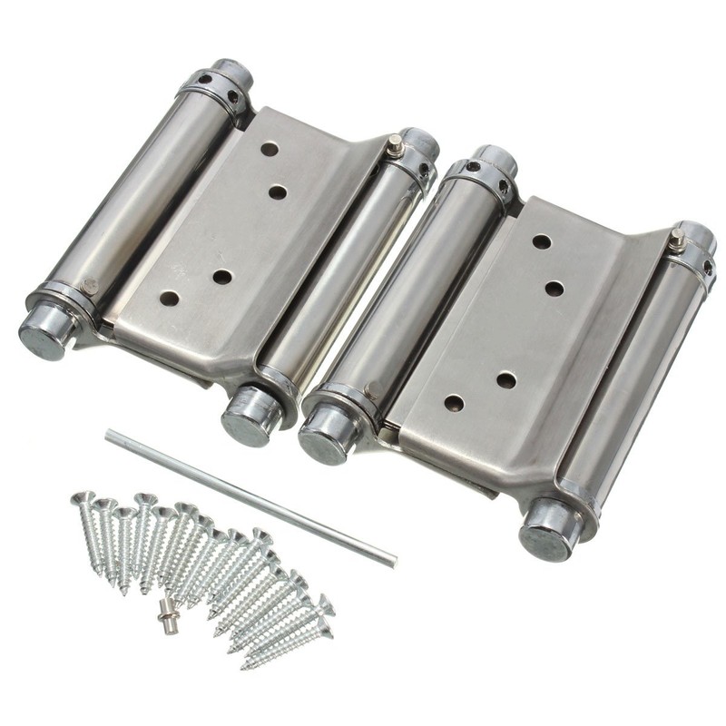 Double Action Spring Hinge, 2 Pack 3in Stainless Steel Double