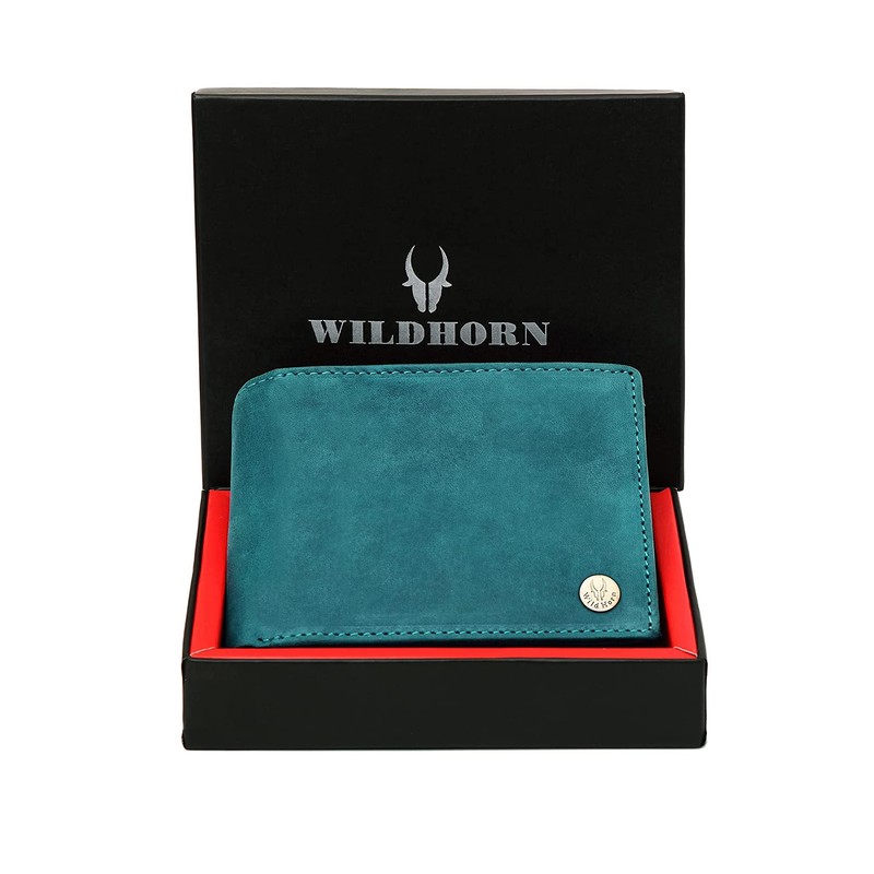 WILDHORN Leather Wallet, Blue Hunter, Classic
