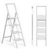SOLADDER Step Ladder 4 Step Folding Stool with Anti-Slip Widened