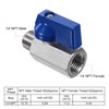 PATIKIL 1/4 NPT Brass Mini Ball Valve, 1 Pack NPT