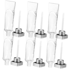 Ipetboom 6pcs Refillable Lip Gloss Tubes Durable Plastic Lip Gloss Containers Lids Transparent Design for Identification for DIY Cosmetics
