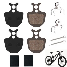 Nouiseuns Bike disc Brake Pads, Semi-Metallic Bike Brakes Pads Compatible with Formula Tektro & Shimano Systems, Disc Brake Pads for MTB, Road, Electric & Kids Bike (2 Pairs)