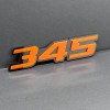 Emblem Badge 2x Orange Black 345 Hemi Emblems 345 Side