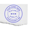 Premium PSI Round Pre-Inked Maryland Notary Public Stamp - 1-5/8