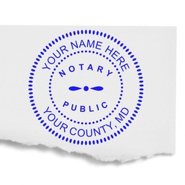 Premium PSI Round Pre-Inked Maryland Notary Public Stamp - 1-5/8 Size, Ideal for Maryland Notaries, State Board Compliant, Maryland Notarial Stamp - Essential Tool for Notary Tasks, MD Notary Stamp