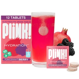 Plink! Fizzy Electrolyte Drink Tablets for Daily Hydration - 12ct Electrolyte Tablets + Sodium, Potassium, Magnesium, Low-Calorie, Low-Sugar Keto Electrolytes Powder Hydration Packets Water Flavoring