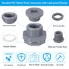 PATIKIL PVC Bulkhead Fitting with Plug NPT1", 4 Pack Bulkhead