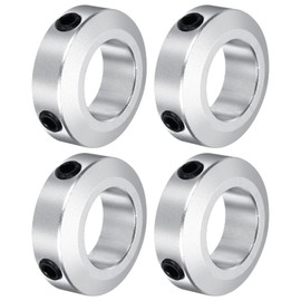 MECCANIXITY Shaft Collar 18mm/ 3/4 Inch Bore Aluminum Set Screw Style Clamping Collars Silver 4 Pcs