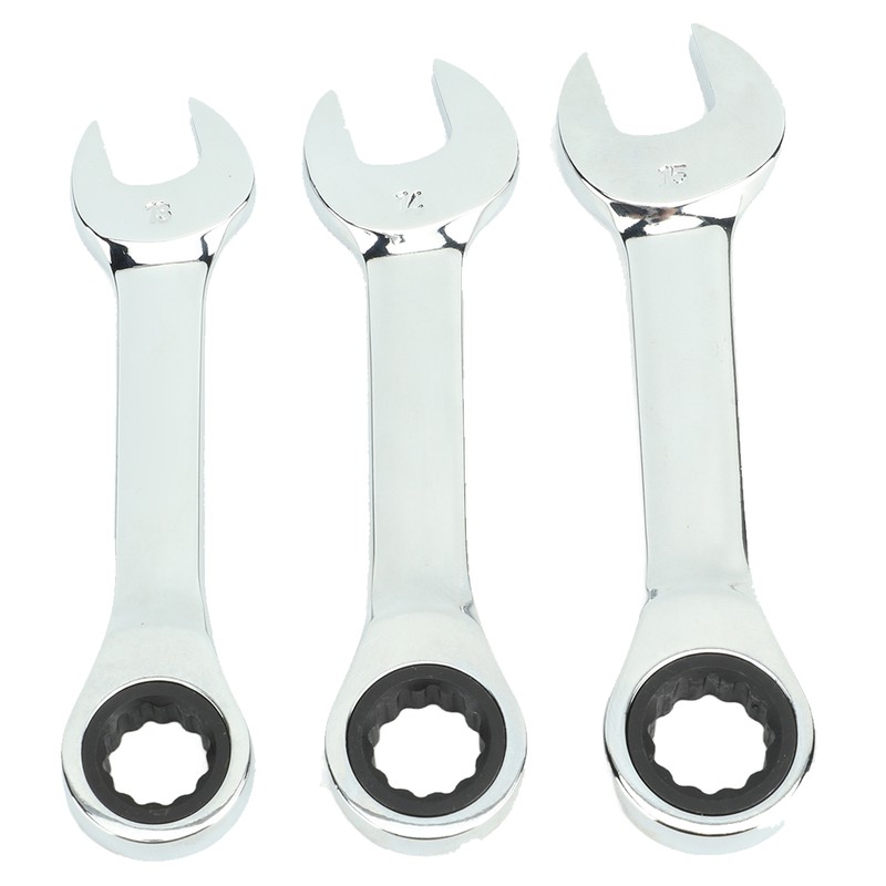 3Pcs Ratchet Wrench 72 Tooth 13mm 14mm 15mm Tool Steel