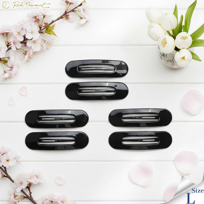 RC ROCHE 6 Pcs Flat Claw Hair Clips for Women