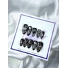 Black Punk Core Nail Tips - Long Ballerina / 블랙