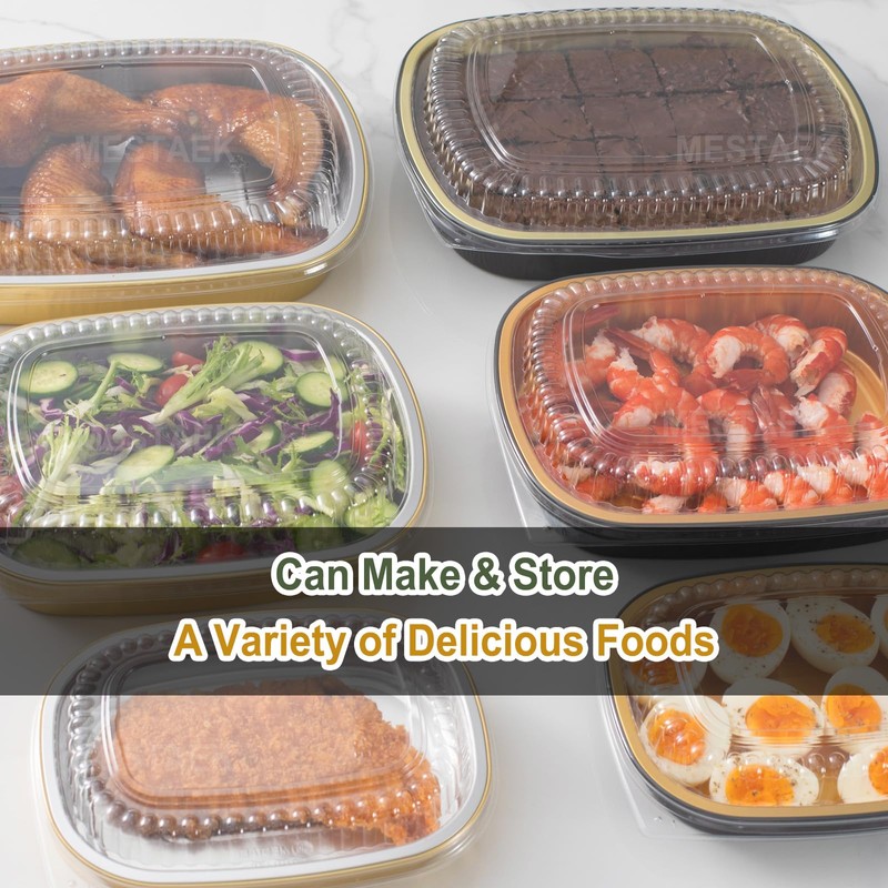 MESTAEK 20-Pack 25oz / 7" × 5" Oval Aluminum Foil