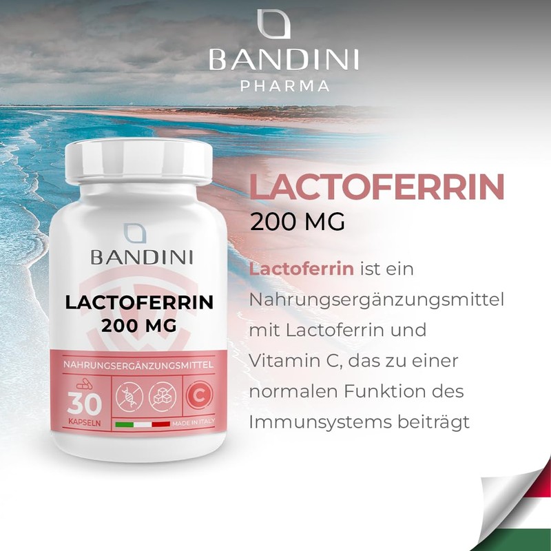 Bandini® Lactoferrin 200 mg Lactoferrin + 60mg Vitamin C per