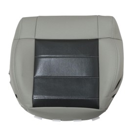 NLQR Driver Side Bottom Replacement Seat Cover Leather Gray Compatible with Jeep Wrangler Rubicon 2008 2009 2010 2011 2012