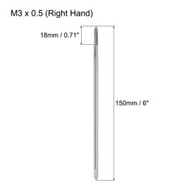 QUARKZMAN Metric Tap M3 x 0.5 H2 150 mm Extra Long Straight Flute Tap Cutting Machine Tap Thread Cutting Tool