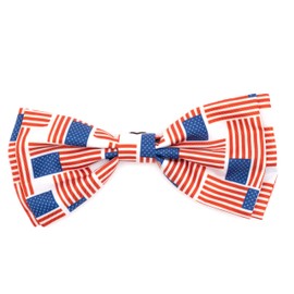The Worthy Dog Adjustable Patchwork Flag Flower/Bow Tie and Bandana Attachment – Suitable for Cute Cats, Puppies, and Dogs Multicolor Accessories for Festive Occasions