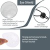 3 Pcs Transparent Ventilated Eye Patches,9 Hole Protective Eye Shield