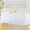 White Table Cloth for 6 Foot Rectangle Tables, White Tulle