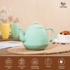 Toptier Leaf Teapot, Porcelain Tea Pot with Infuser and Lid,