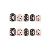 Halloween Polka Dots Press on Nails Short Square Fake Nails