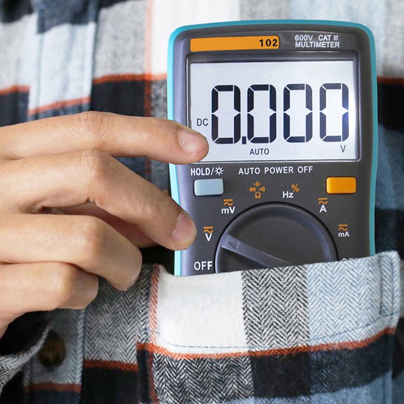 RICHMETERS RM102 True RMS Multifunctional LCD Digital Multimeter DMM DC
