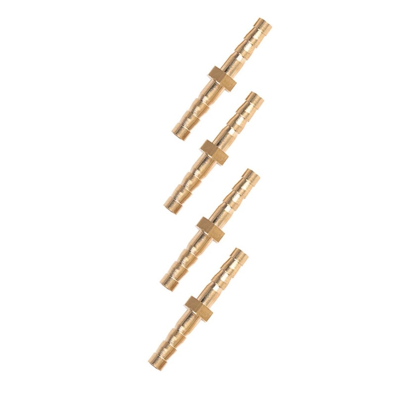 4 Pieces 4-4 mm Brass Fitting Hose Barb Splicer Mender