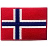 Norway Flag Embroidered Emblem Norwegian National Iron On Sew On