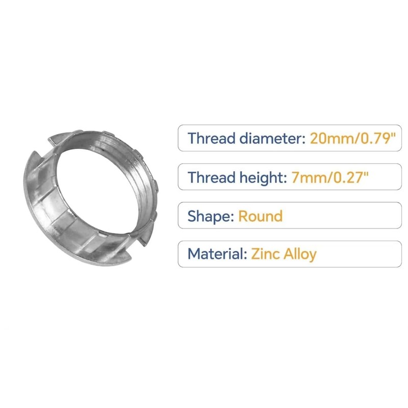 6 Pack G9 Light Socket Rings, M20 Shade Holder Adapter