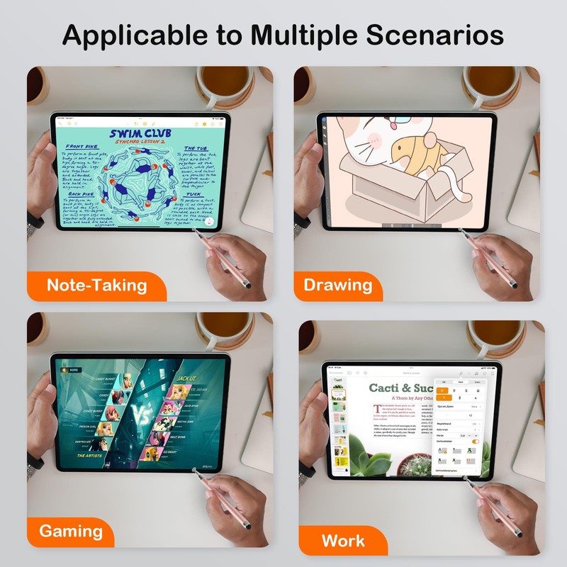 3-Pack Tablets Stylus Pen for All Touchscreen with Precision Disc