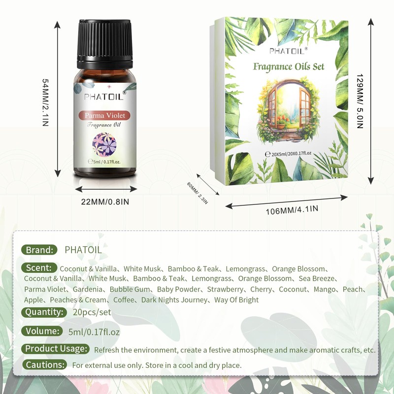 PHATOIL PHATOIL Indian Sandalwood Essential Oil and PHATOIL 20 Pcs