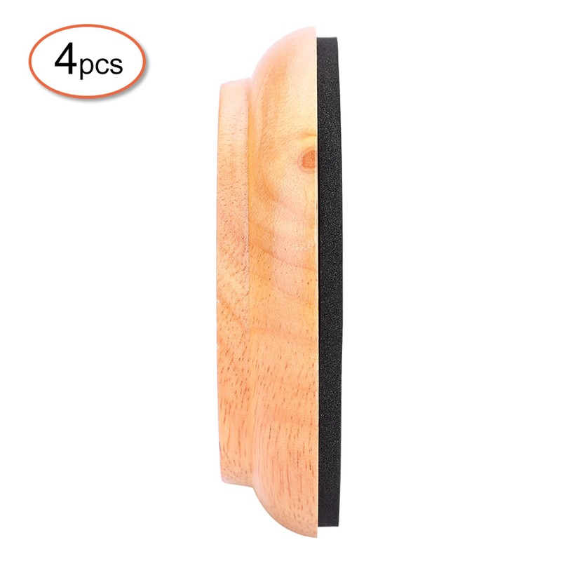 4Pcs Beech Wood Round Piano Foot Pads Set Upright Piano