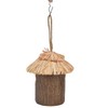 Hand Made Birdhouse Covered Resin Bird Feeder for Home Garden