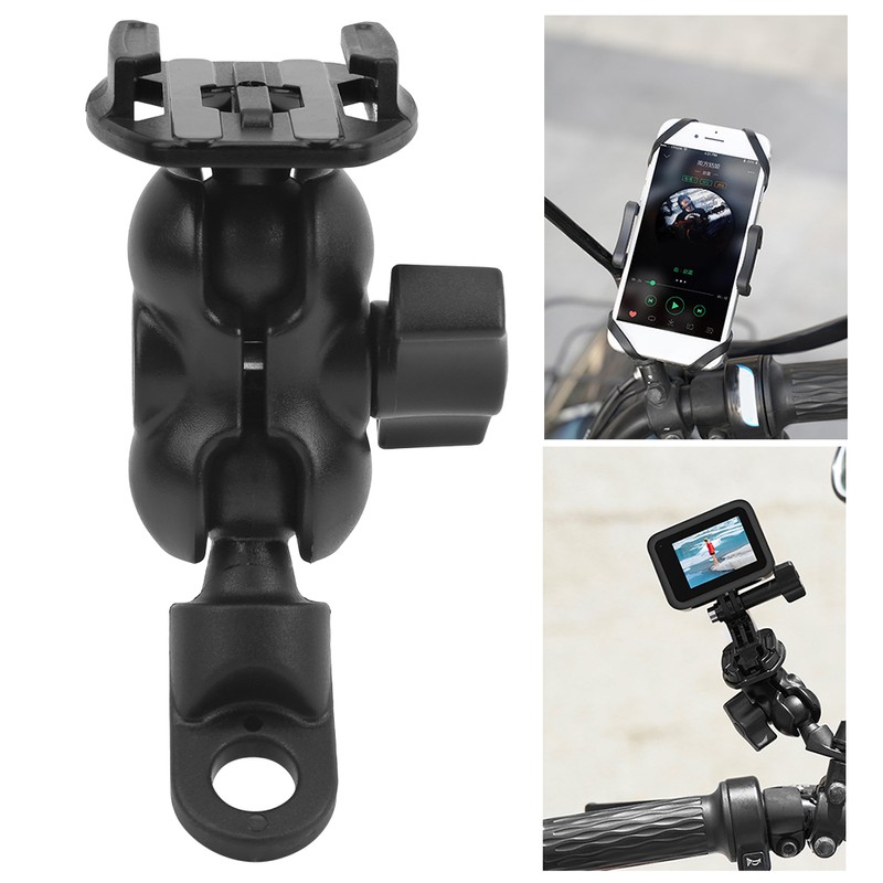 TELESIN 360 Degree Rotation Motorcycle Rearview Mirror Support Clamp Motion