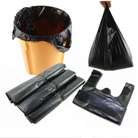 VesipaFly Bolsa de basura pequeña de 3 galones, extra fuerte, desechable, bolsas de basura para el hogar, oficina, cubo de residuos, baño, 100 unidades, color negro