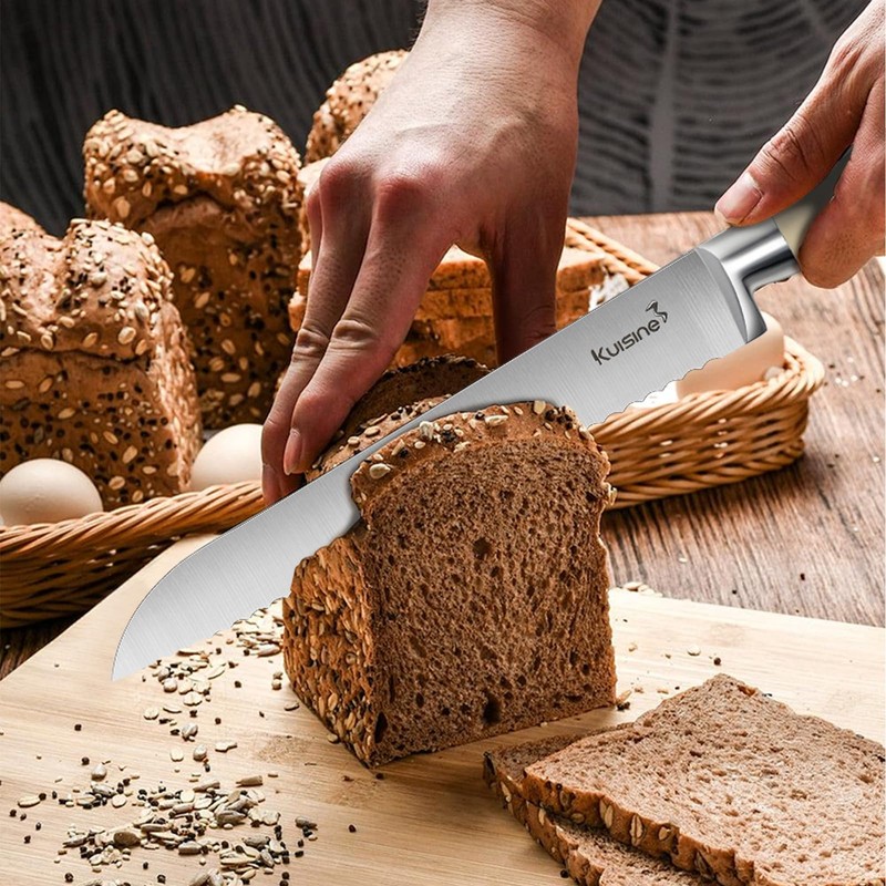 Kuisine Chef Knife Set,High Carbon Stainless Steel Sharp Knife Set