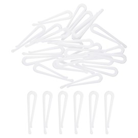 sourcing map 170 Pcs 1.61 Inch U Shape Alligator Clip, Shirt Clip, Clothespins for Socks, Pants, Ties, Shirts, Garments, White