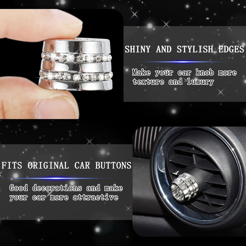 TOMALL Bling AC Vent Outlet Cover Compatible with Mini Cooper