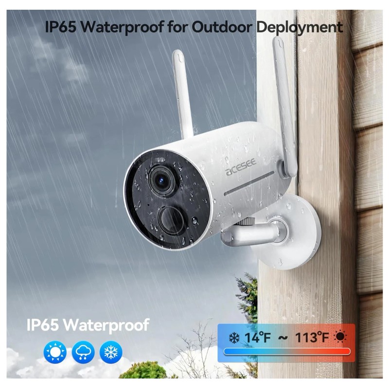 Acesee Security Camera Wireless Outdoor - Battery Powered Camera Outdoor