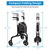 Planetwalk Premium 3 Wheel Rollator Walker for Seniors - Ultra
