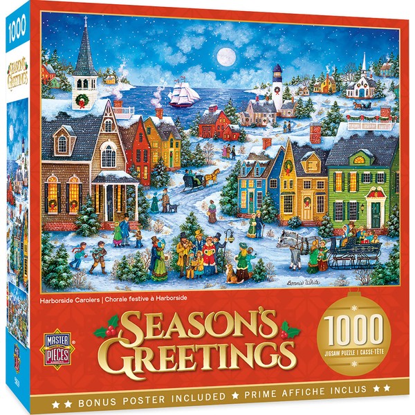 MasterPieces 1000 Piece Christmas Jigsaw Puzzle - Harbor Side Carolers - 19.25"x26.75"