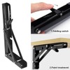 Ruidee 2Pcs Folding Shelf Brackets 200mm Metal Support Bracket Wall