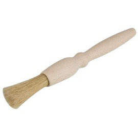 teemando® Household Brush Round 18 x 1.8 cm A Round Pastry Brush with Natural Bristles and Beech Wood