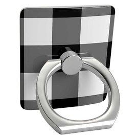 Casely Phone Ring | Check Me Out | Checkerboard Checkered Phone Ring | 360 Degree Complete Swivel, Strong Adhesive, Remove and Reuse, Works on Any Phone