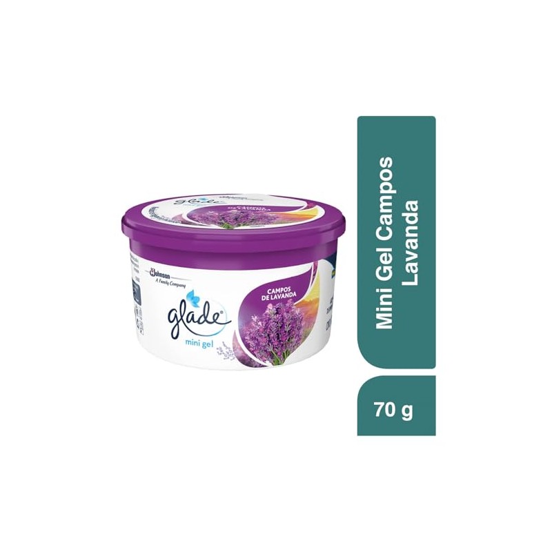 Glade Aromatizante para Hogar Mini Gel Aroma Campos de Lavanda,