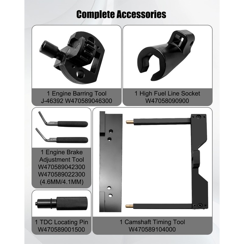 JUFZQO DD15 DD16 Engine Timing Tool Set Fit for Detroit