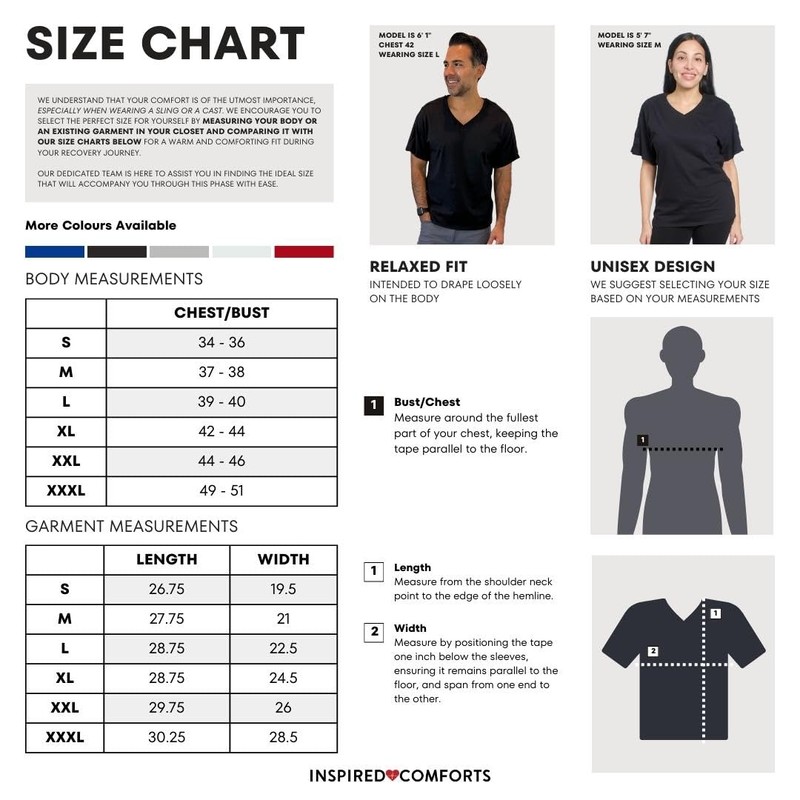 Post Surgery Shirt with Discreet Left & Right Side Snap