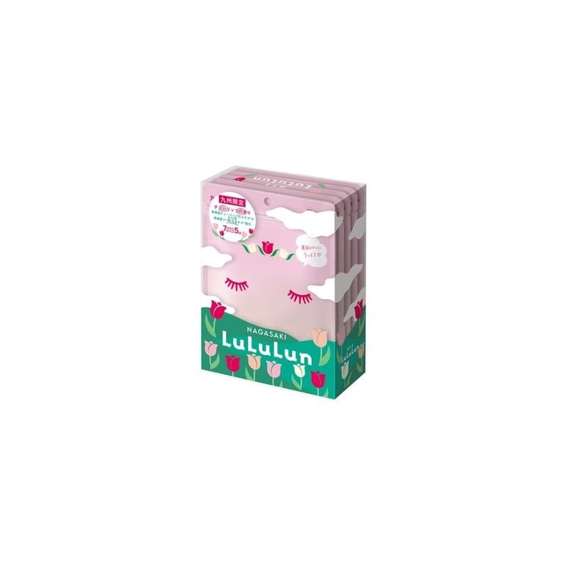 Face Mask Pack, Lululun, Kyushu Lulun, Tulip Scent, 7 Sheets
