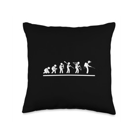 Pest Control Evolution Men Funny Exterminator Throw Pillow